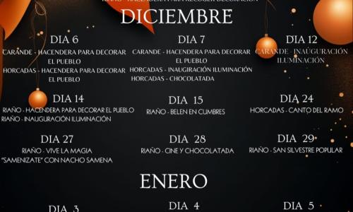 Agenda navideña de Riaño.